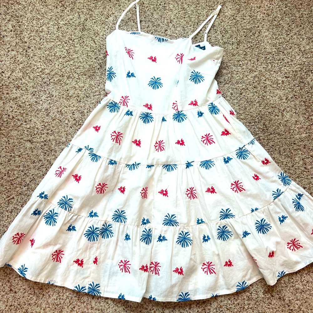 EUC White flag Kiel James Patrick dress size 10